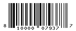 UPC barcode number 810000079377