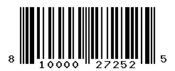 UPC barcode 810000272525