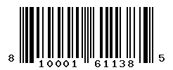 UPC barcode number 810001611385