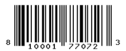 UPC barcode number 810001770723