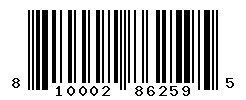 UPC barcode number 810002862595