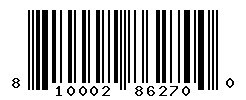 UPC barcode number 810002862700