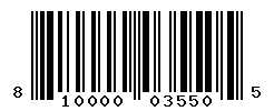 UPC barcode number 810003550057 lookup