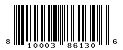 UPC barcode number 810003861306