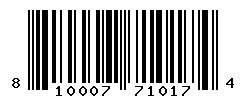 UPC barcode number 810007710174