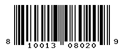 UPC barcode number 810013080209