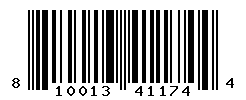 UPC barcode number 810013411744