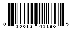 UPC barcode number 810013411805