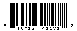 UPC barcode number 810013411812