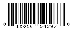 UPC barcode number 810016543978