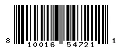 UPC barcode 810016547211