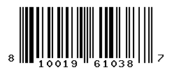 UPC barcode number 810019610387