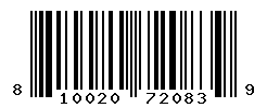 UPC barcode number 810020720839