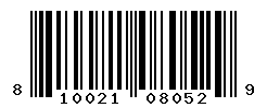 UPC barcode number 810021080529