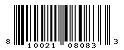 UPC barcode number 810021080833