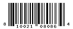 UPC barcode number 810021080864