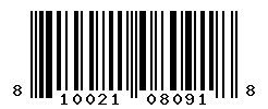UPC barcode number 810021080918