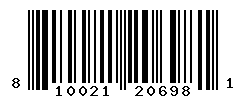 UPC barcode number 810021206981