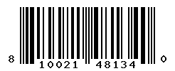 UPC barcode number 810021481340