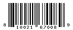 UPC barcode number 810021670089