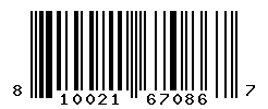 UPC barcode number 810021670867