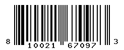 UPC barcode number 810021670973