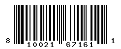 UPC barcode number 810021671611