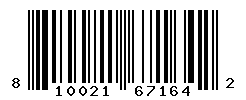 UPC barcode number 810021671642