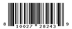 UPC barcode number 810027282439