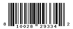 UPC barcode number 810028293342