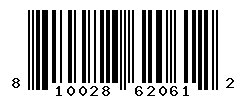 UPC barcode number 810028620612