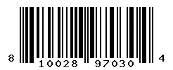 UPC barcode 810028970304