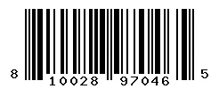 UPC barcode 810028970465