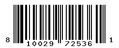 UPC barcode number 810029725361