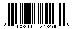UPC barcode 810031710560