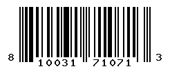 UPC barcode number 810031710713