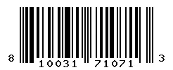 UPC 810031710713 barcode image