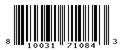 UPC barcode number 810031710843