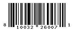 UPC barcode number 810032260071