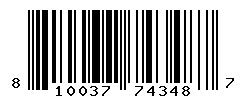 UPC barcode number 810037743487