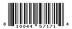 UPC barcode number 810044571714