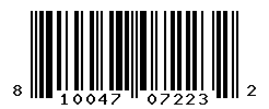 UPC barcode number 810047072232