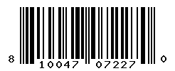 UPC barcode number 810047072270