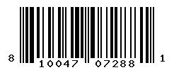 UPC barcode number 810047072881