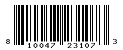 UPC barcode number 810047231073