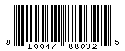 UPC barcode number 810047880325