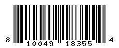 UPC barcode number 810049183554