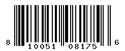 UPC barcode number 810051081756