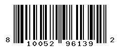 UPC barcode number 810052961392