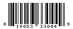 UPC barcode number 810053330449